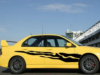 

Car Racing Sport Stripe 98'' Door Decals for Lancer Vinyl Graphics Side stickers ZC257