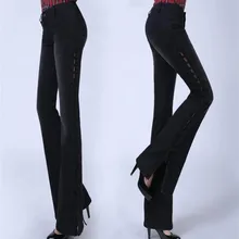 Новые модные джинсы с отверстиями и шнурками весна и осень период сексуальные джинсы средней талии и модные джинсы европейский и амер