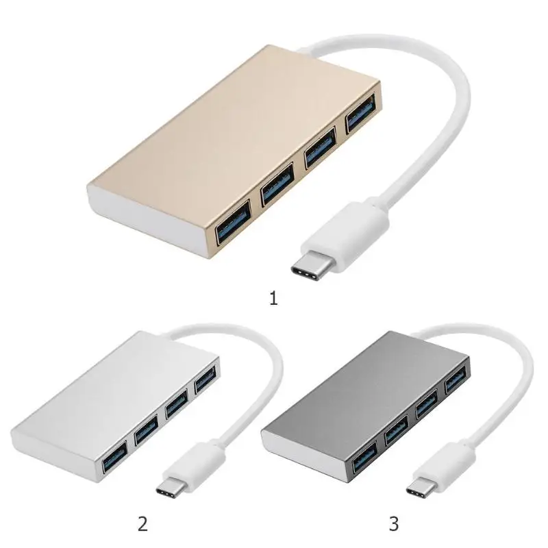 4 в 1Type-C USB3.1 концентратора высокоскоростной адаптер 5 Гбит конвертер кабель аксессуары для ноутбуков Macbook