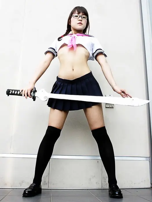 

1005B Meguro Nuko Fleur Sword Stocking Hot Girl Japanese Cosplay-Wall Sticker Silk Poster Light Canvas Decoration