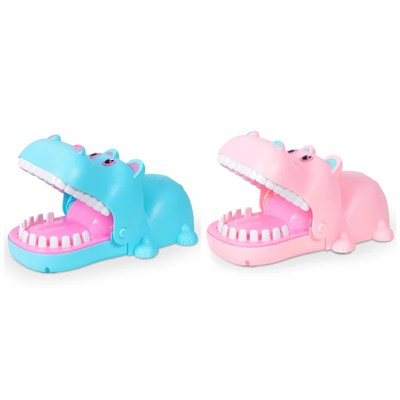 面白いカバ引っ張る歯ボードゲームカバ口歯医者咬傷フィンガー電気照明効果音子供のパズルのおもちゃ Gags Practical Jokes Aliexpress