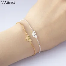 V привлечь Летние фрукты браслеты Для женщин jewelry цвета: золотистый, Серебристый цепи деликатес арбуз браслет Femme