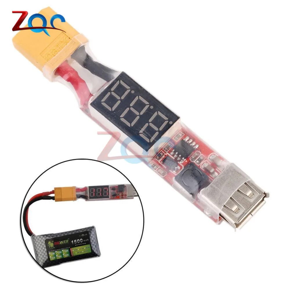 Convertisseur Batterie LiPo 2S-6S vers USB 5V 2A Chargeur RC