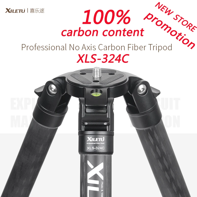 

XILETU XLS-324C professional stable Tripod Carbon Fiber Carrying Bag For Canon, Sony Nikon DSLR Cameras Video can change monopod