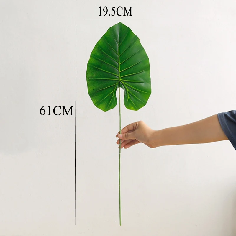 1 шт. большие тропические листья пальмы искусственные растения зеленый пластиковый лист поддельные растения для дома и сада украшения Аксессуары