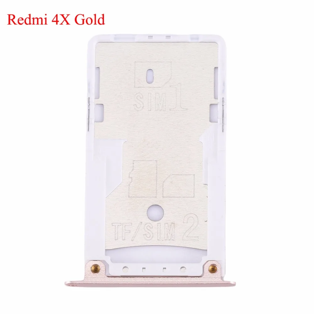 New SIM Card Tray Socket Slot Holder Adapters Replacement Spare Parts for Xiaomi Redmi 4A / 4X SIM & SIM / TF Card Tray Adapters