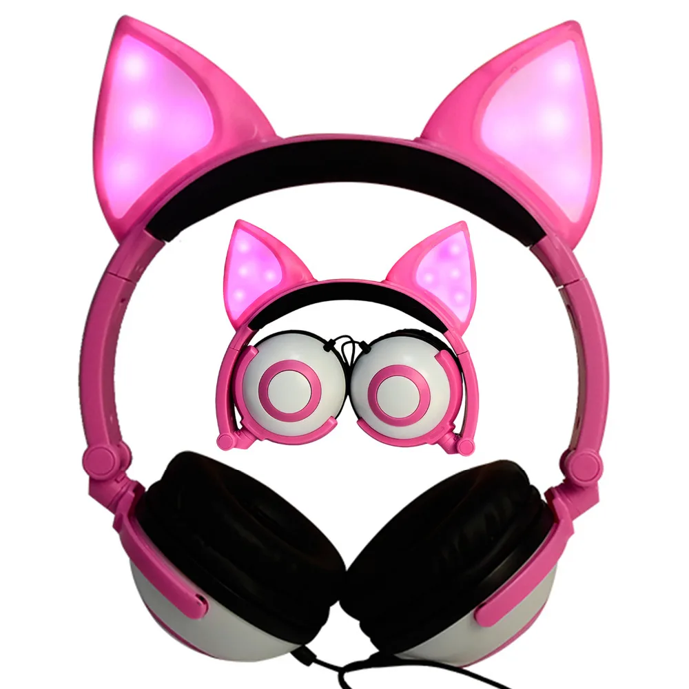 E0071-Kids Glowing Headphone-pink