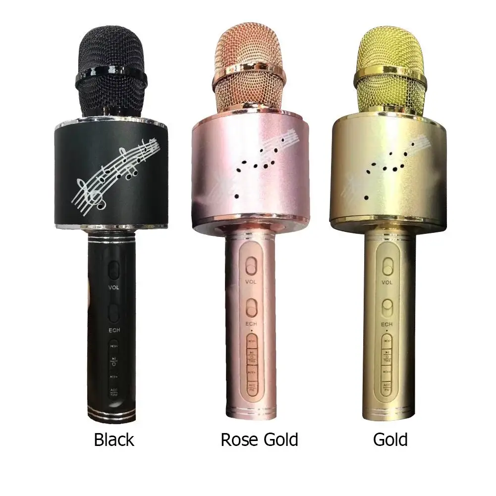

YS66 Wireless Bluetooth Microphone Lighting Singing Microphone Support Data Card One Button Mute Sound Change MIC