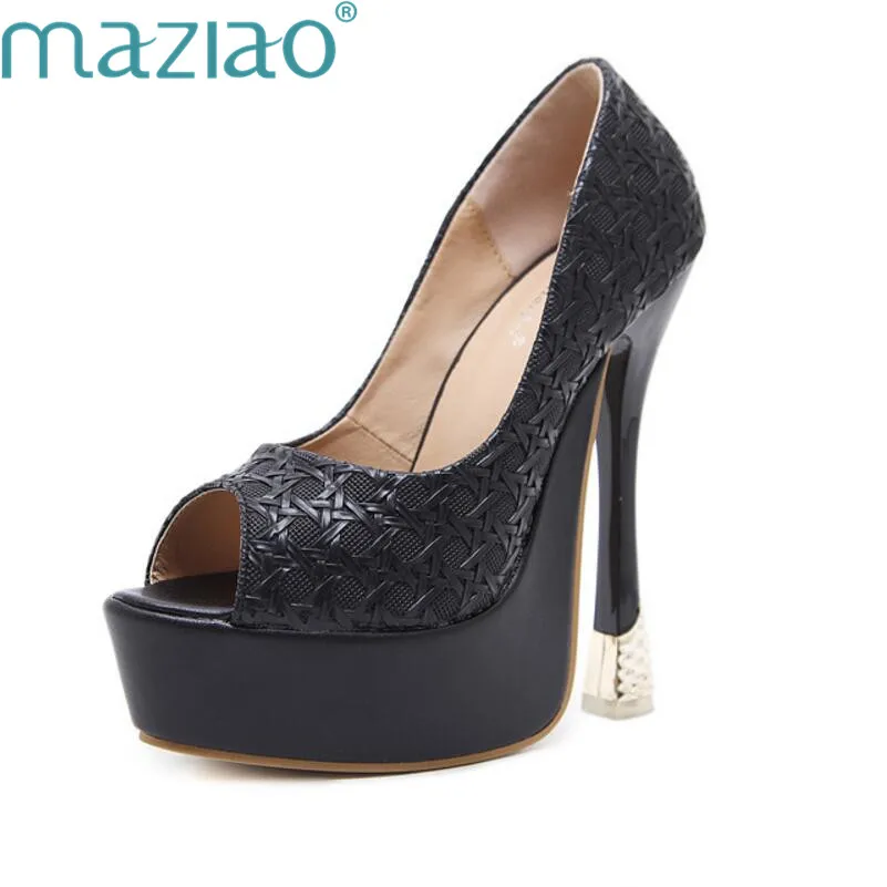 

Stripper Heels Glitter Shoes Pattern Sexy Fish Head High Heel Shoes Fine Sandals Waterproof Platform Gladiator High Heels MAZIAO