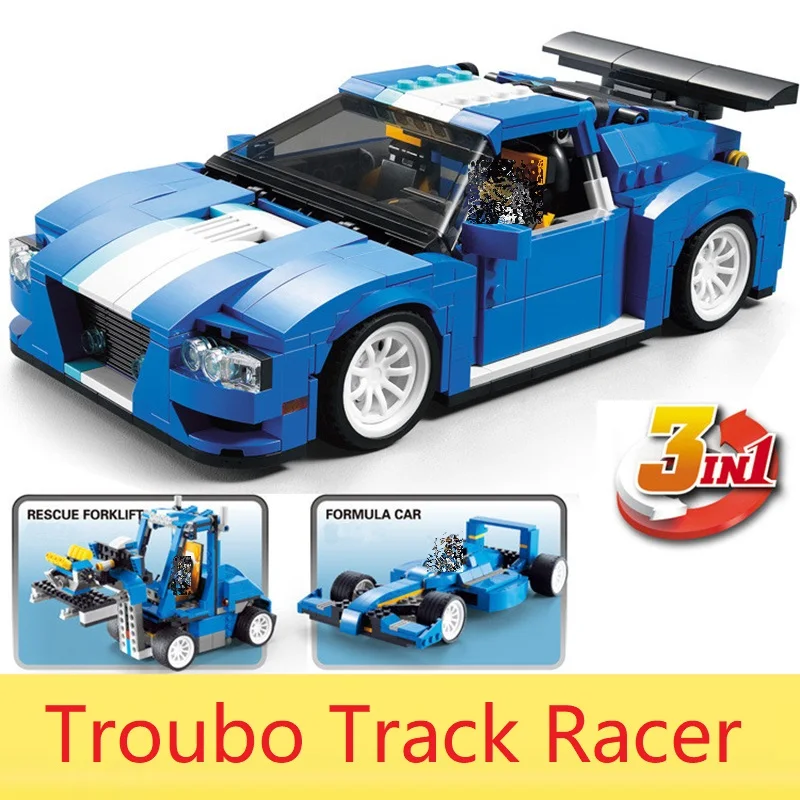 

Creator 3in1 Turbo Track Racer City Building Blocks Sets Bricks Classic Educational toys for children gifts Compatible With Lego