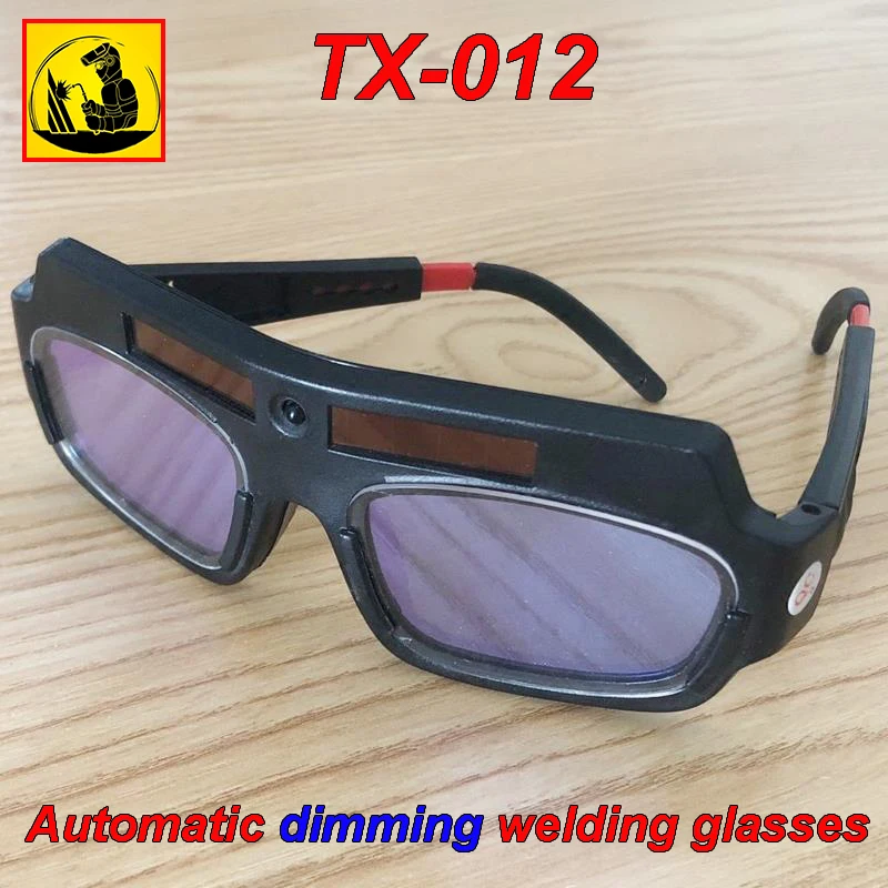 Solar Powered Auto Darkening Welding Glasses Glass Mask Helmet Goggle tx-012S