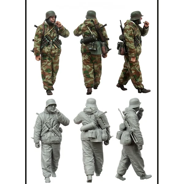 1/35 Солдатики из смолы фигурки солдат GK без покрытия цвета военная тема Второй