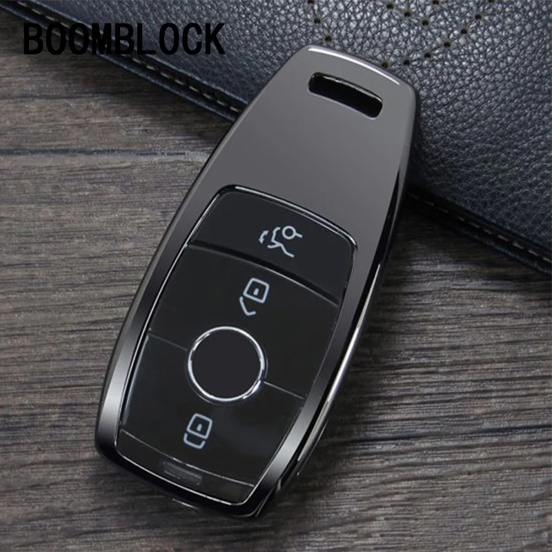 

BOOMBLOCK 1PCS Car-Styling For Mercedes W213 AMG 2017 Benz E Class Zinc alloy Car Key Cover Case Shell Auto Accessories