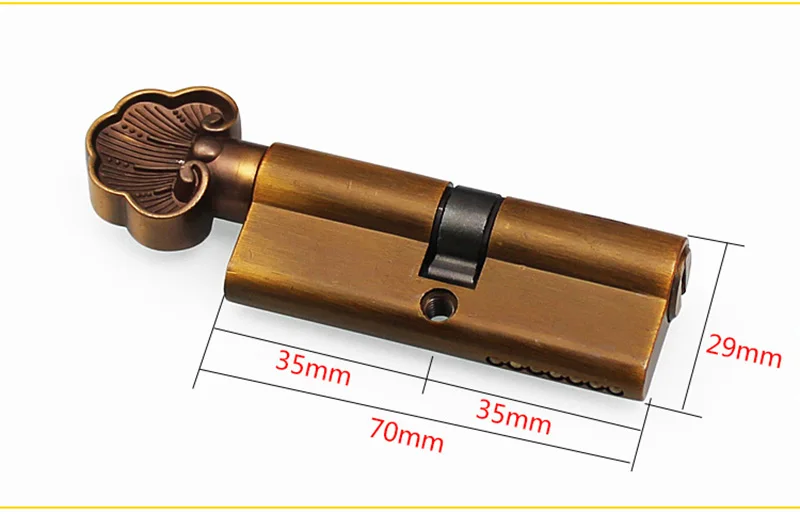 Gold Familiar Strands Commercial Core Interior Door Lock Cylinder Masses 70 MM Trees Crossroads Chains Head Brass - Цвет: 1001HG