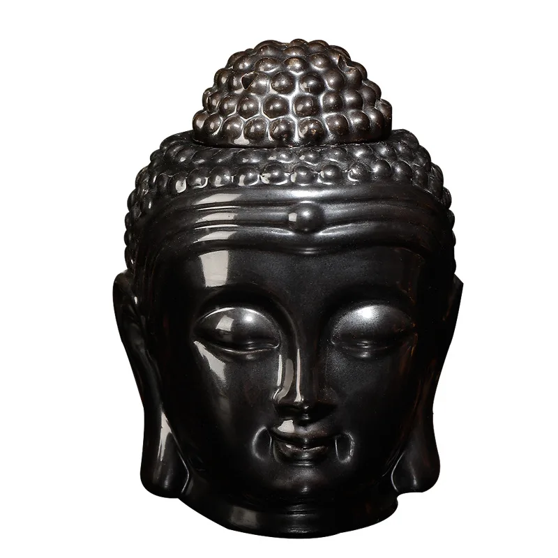 Дзен, Йога набор керамическое масло для ароматерапии горелка с Буддой голова Арома эфирные масла диффузор Индийские благовония вышивка тибетский Будда благовония база