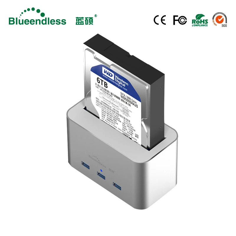 Алюминиевая док станция для жесткого диска 2 5/3 5 дюйма передача USB 3 0 на SATA HDD до ТБ