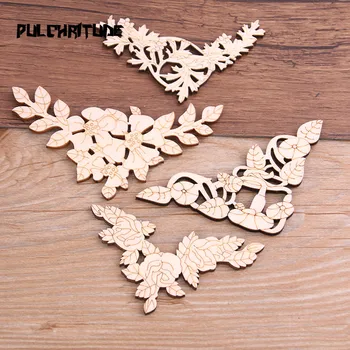 

8pcs Mixed Book Corner Wooden Ornament For Home Decoration Crafts Scrapbooking Crafts Wood Album Corners Embellishment