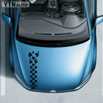 

Fit For Volkswagen Golf 2016 - Present Car Decals Hood Scoop Gradient Love Stripe Graphic Vinyl Modified Decorative Car Stickers