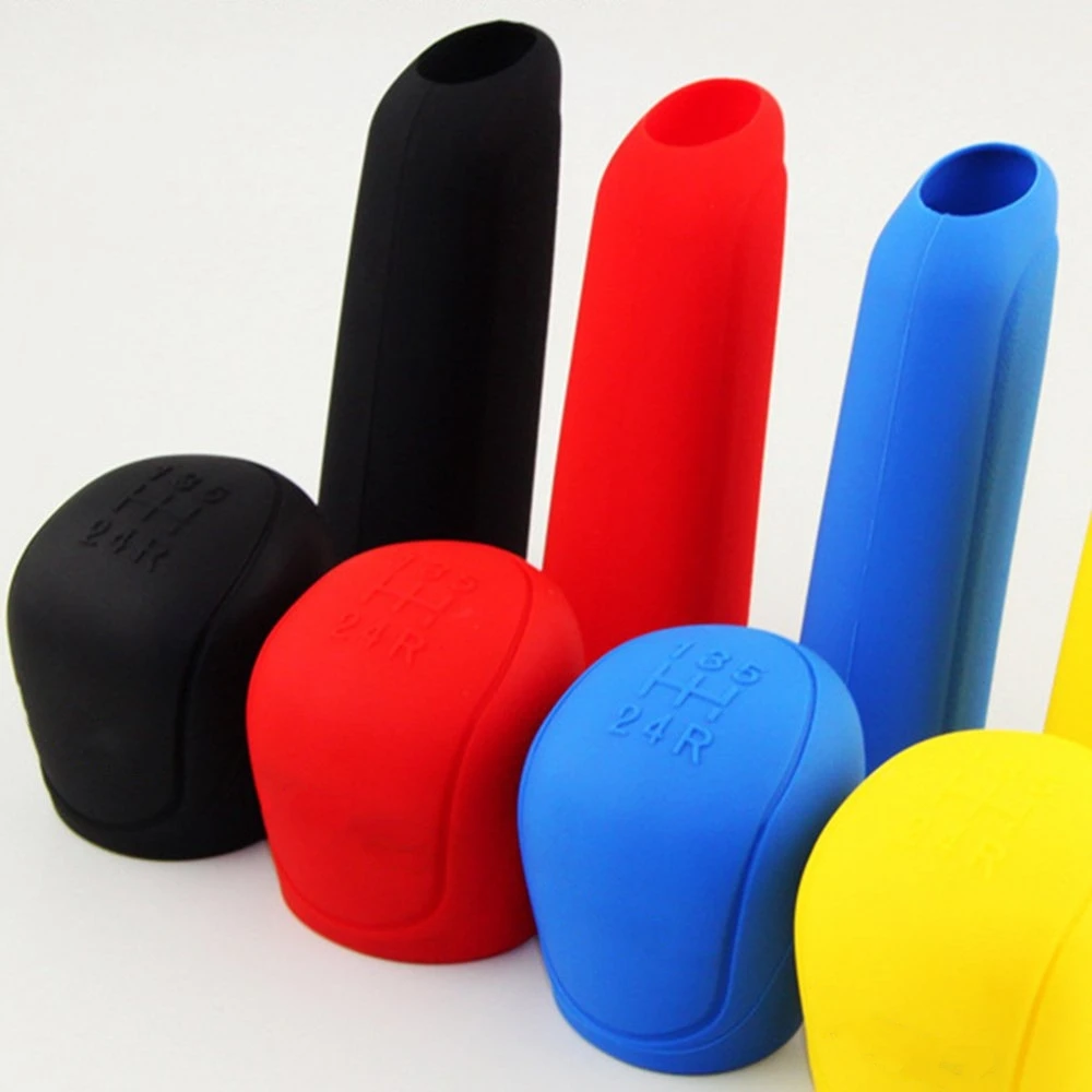 5 Speed Hand Brake Collars Gear Shift Knob Covers Automobile