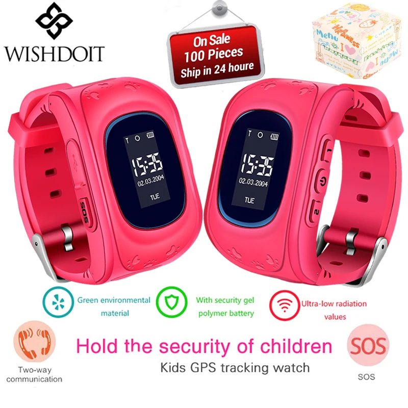 WISHDOIT 2018 New Smartwatch Kid Safe GPS Smart Watch SOS Call Location Finder Locator Tracker Baby Anti Lost Monitor Pedometer