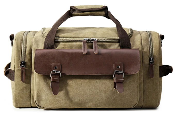 

Retro Multi-Function Men Canvas Travel Bags High Capacity Luggage Tote Durable Shoulder Overnight Bags Street Duffel Bags D409