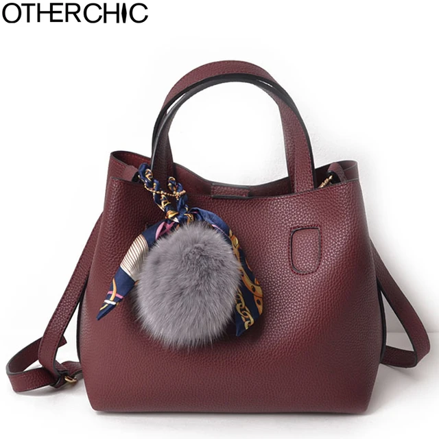 Otherchic Fashion Faux Leather Women Handbags Burgundy Solid Otherchic Fashion Faux Leather Women Handbags Burgundy Solid Double Bags All Match Brand Clemence Messenger
