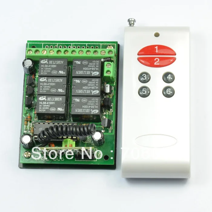 

6CH DC 12V 10A 1000M RF Wireless Remote Control System Transmitter And Receiver CONTROL SWITCH Remote Switch