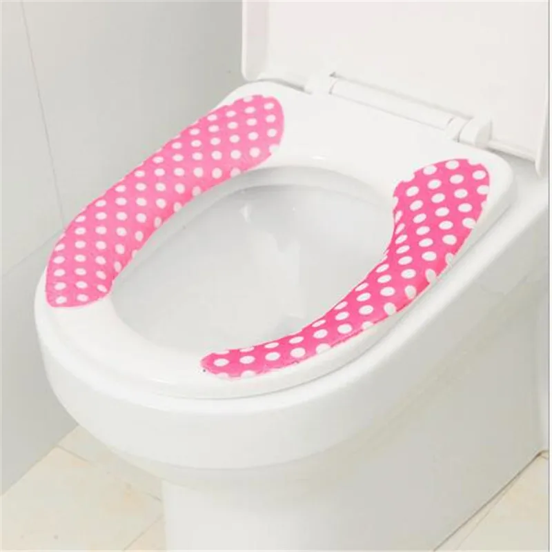 Bathroom Dot Pattern Toilet Seat Cover Closestool Washable Warmer Mat Cushion