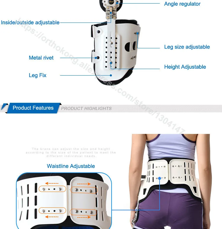 Hip Abduction Fixtion Orthosis For Dislocation of Hip Joint Leg Injury Hip Replacement Lower Limbs Extremity Paralysis Fixed