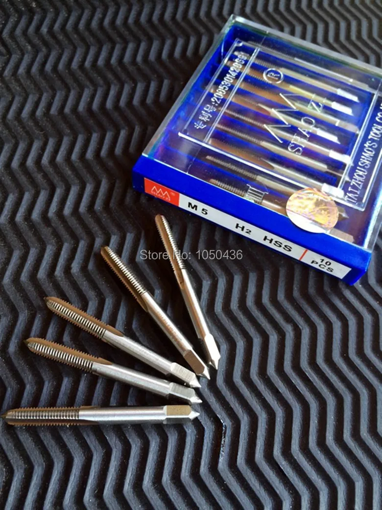 Threaded metric tap set 10pcs/box HSS machine screw taps M5 taper die tools sets alargador | Инструменты