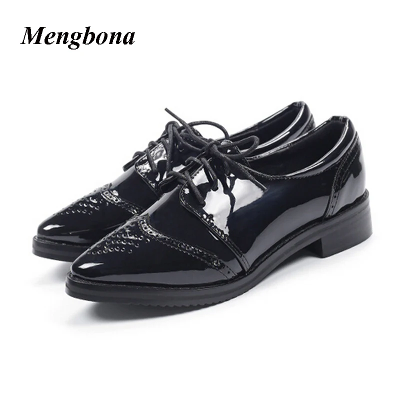 2017 Hot sale Bling Brogue shoes Women fashion Pointed Toe women flats sapato feminino chaussure femme zapatos mujer XZ235 women shoes woman zapatos mujer chaussure femme sapato feminino sapatos canvas espadrilles casual girls 2016 fashion shoes