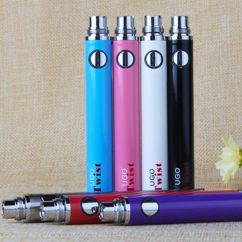 

UGO Twist battery USB Charging side E Cigarette eGo Twist Variable Voltage USB charge Electronic Cigarette battery 10 pcs/lot
