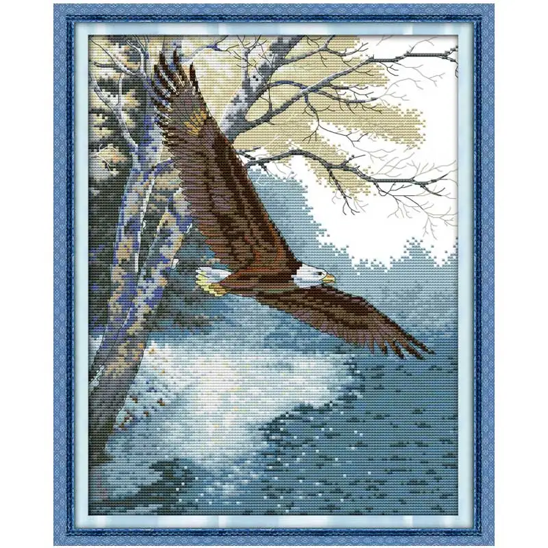 

The eagle wings animals counted printed on the canvas DMC 11CT 14CT DIY kit Cross Stitch embroidery needlework Sets home decor