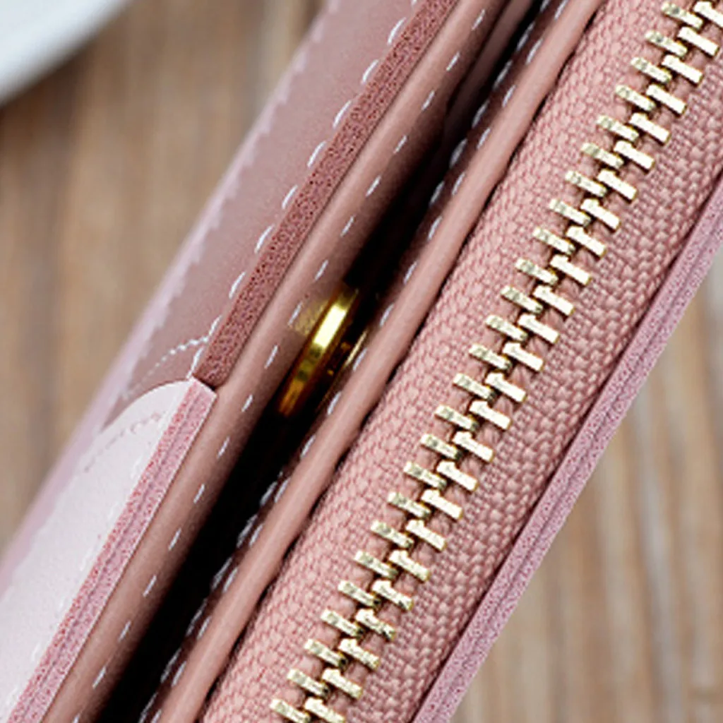 Новая сумочка высокого качества PU женские кошельки короткий молния лоскутное панелями портмоне держатель карты сумка# g4