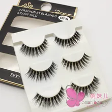 1 пара 3D ручной работы толстые норковые ресницы натуральные накладные ресницы для красоты макияж Поддельные Наращивание ресниц