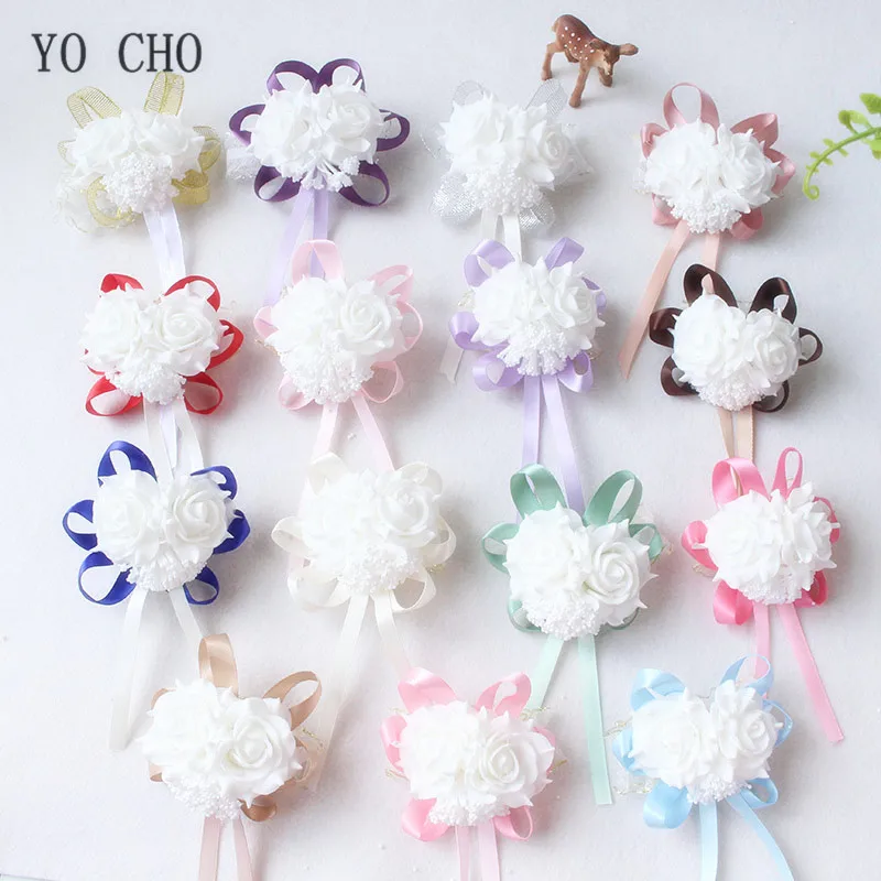 wrist corsage bracelet band bridesmaids flowers (105)