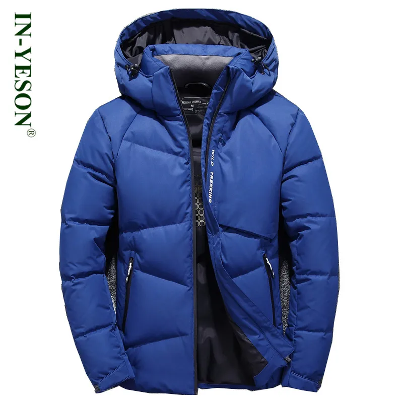 IN-YESON, брендовый светильник, пуховик, мужской, теплый, теплый, ветрозащитный, модный, Повседневный, с капюшоном, отстегивается, зимний, мужской пуховик, пальто