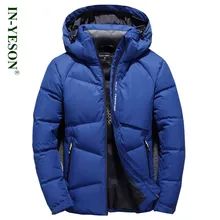 IN-YESON, брендовый светильник, пуховик, мужской, теплый, теплый, ветрозащитный, модный, Повседневный, с капюшоном, отстегивается, зимний, мужской пуховик, пальто