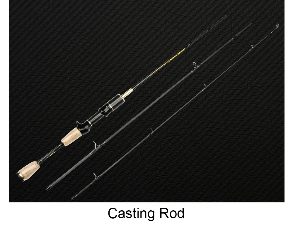 Spinpoler 1.8m Spin Casting Fishing Rod Lightweight 3 Sections Slow Action Portable Travel Fishing Ultra Light Carbon Rod  (10)