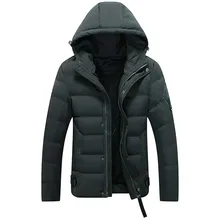 Новая зимняя мужская куртка с капюшоном, плотный пуховик из чистого хлопка, Тонкая Повседневная одежда из хлопка