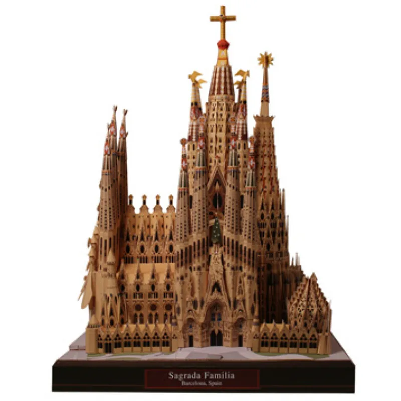 DIY Sagrada Familia, Испания ремесло бумага модель архитектура 3D DIY образование игрушечные лошадки ручной работы игра-головоломка для взрослых