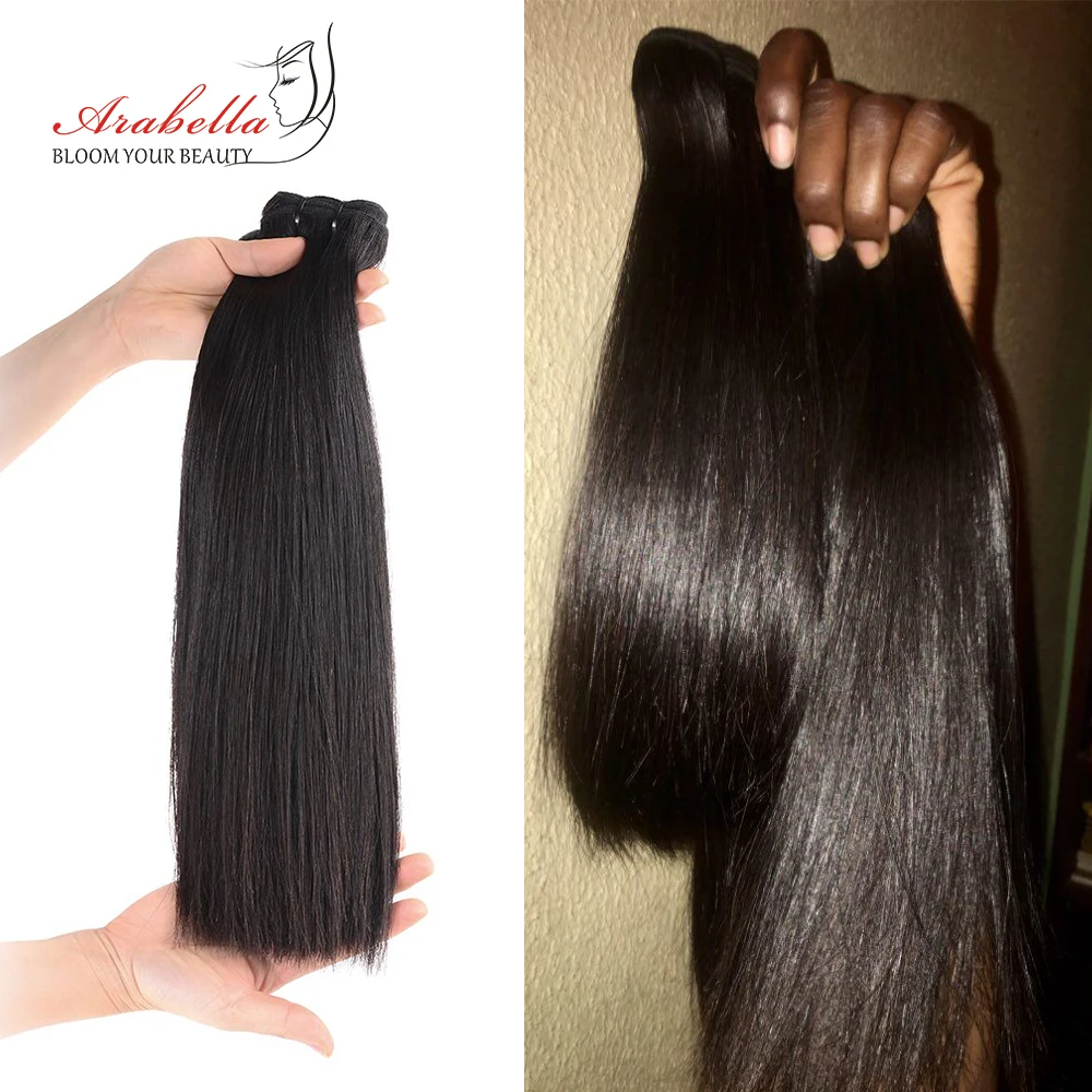 Hair Bundles Double Drawn Peruvian Straight Hair Weave Bundles