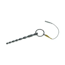 DIY stainless electric shock beads penis plug urethral vibrator catheter electro stimulation clitoris massager sex toys