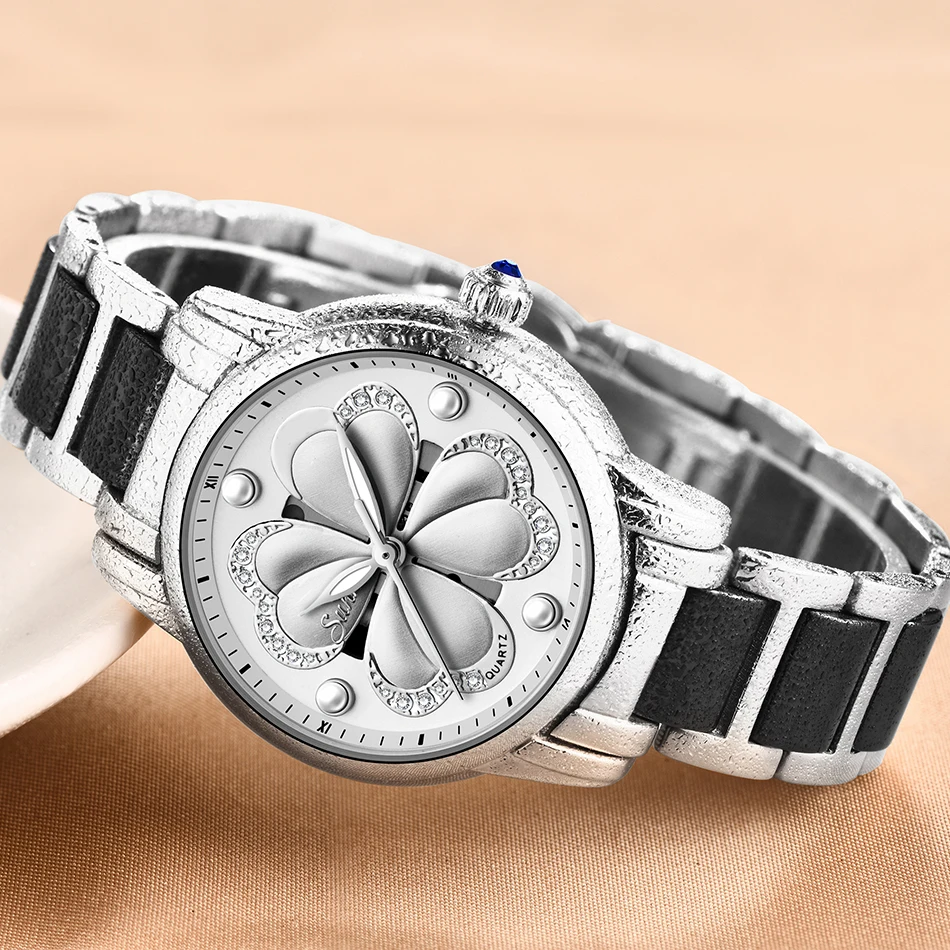 Новинка, SUNKTA, Топ бренд, Роскошные водонепроницаемые женские часы, Модные Простые керамические кварцевые часы, женские нарядные часы