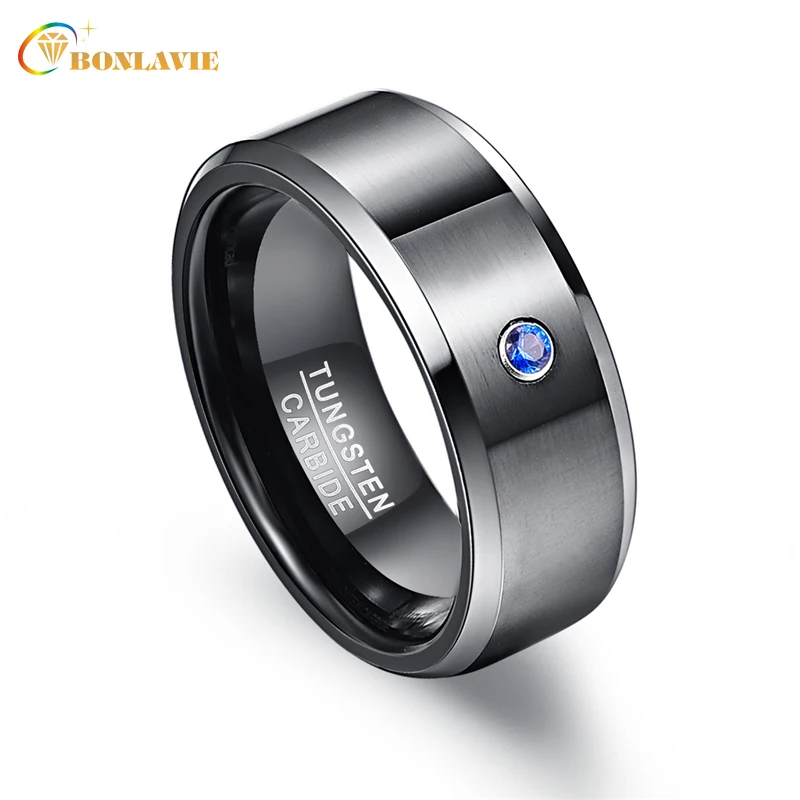 18K plaqué or en Acier Inoxydable Mariage Zircone Cubique Bande Hommes//femmes couple anneaux SZ 5-13