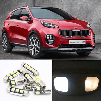 

9pcs 12V Canbus Car LED Light Interior Conversion Kit For 2011-2016 Kia Sportage Map Dome Trunk License Plate Light Lamp Bulbs
