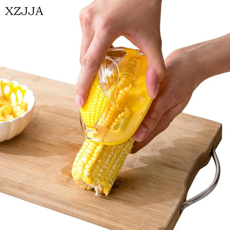 XZJJA High Quality Hand Corn Stripper Stainless Steel Grain Separator Cob Remover Cutter Thresher Cooking Tools |