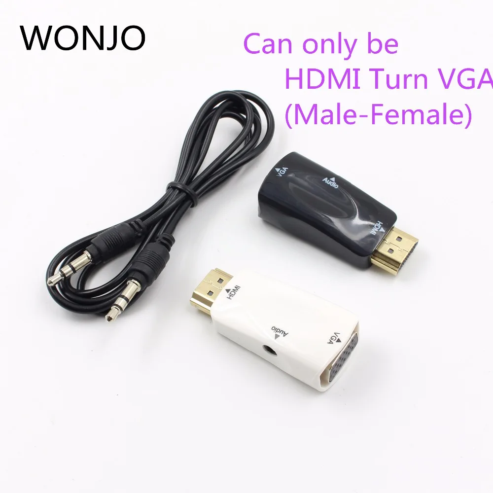 Адаптер HDMI в VGA конвертер с аудиокабелем поддержка HD 1080P для ПК ноутбука розничная