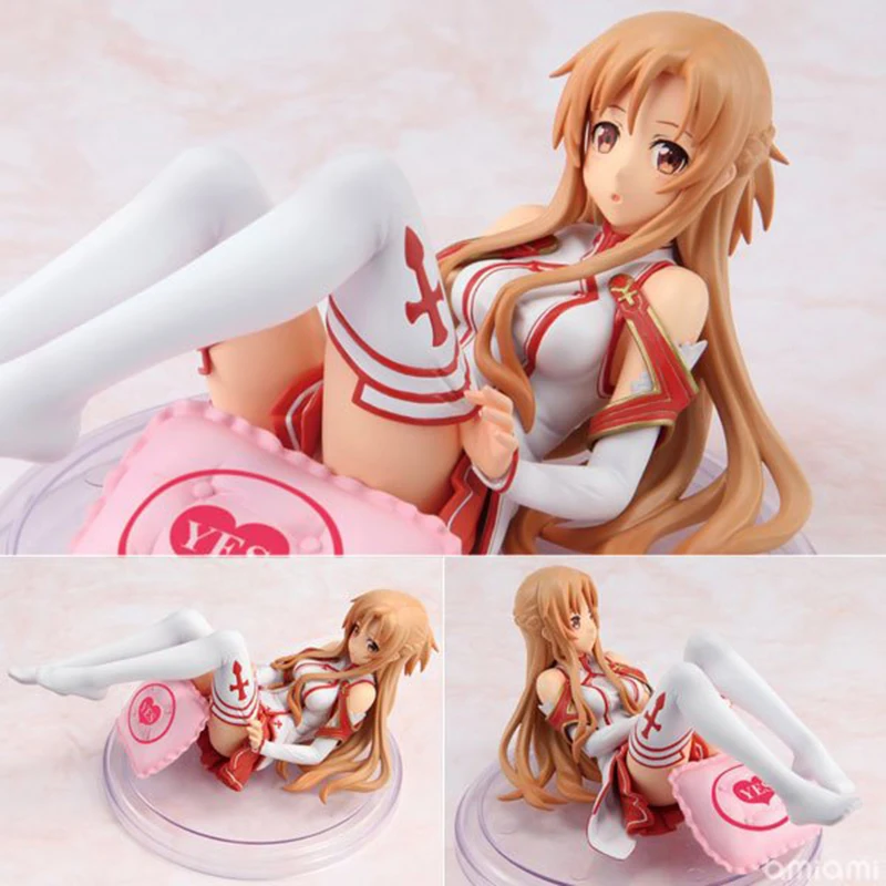 Sword Art Online Asuna Pillow Ver. Action Figure Yuuki Asuna New Wife PVC figure Toy Brinquedos Anime 7CM Sword Art Online Asuna Pillow Ver. Action Figure Yuuki Asuna New Wife PVC figure Toy Brinquedos Anime 7CM
