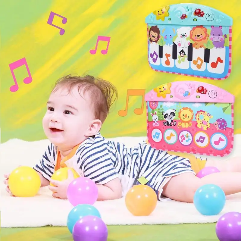 Детская музыкальная игрушка многофункциональная педаль фортепиано ползающее одеяло Фитнес-рамка новорожденный пазл музыкальная игра ковер детские погремушки пианино